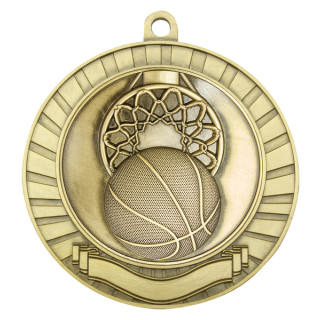 70MM Eco Scroll  Basketball Medal from $7.66