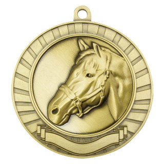 70MM Eco Scroll  Horse Medal from $7.66