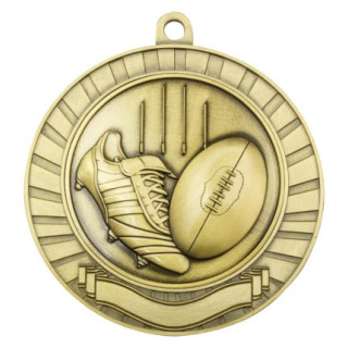 70MM Eco Scroll  Footy Medal from $7.66