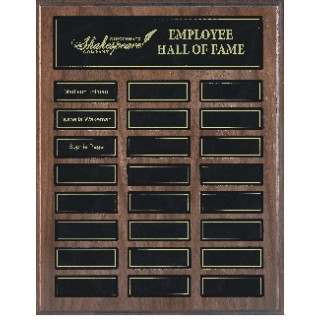 380mm H x 300mm W Solid American Walnut Plaque Magnetic