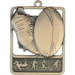 60MM Framed Rugby Medal from $6.95