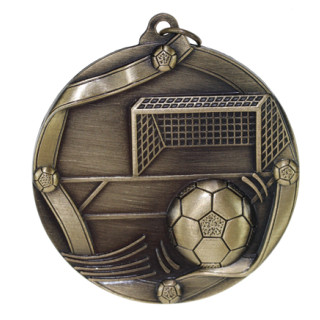 60mm Soccer Antique Medal
