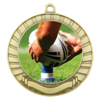 70MM Rugby Eco Scroll Medal from $7.66