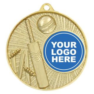 52MM Blitz Cricket Medal - Shiny Gold from $6.35
