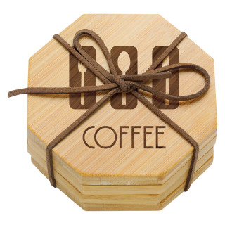 90 x 90MM Bamboo Coaster Set - Octagon from $50.60