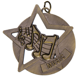 60mm Music Star Medal