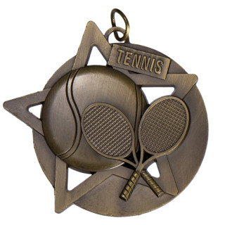 60mm Tennis Star Medal