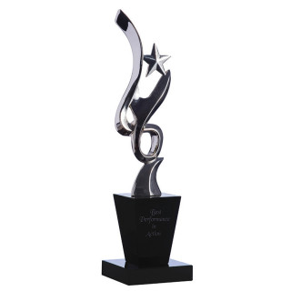 320MM Silver Figurine on Black Crystal Base from $155.75