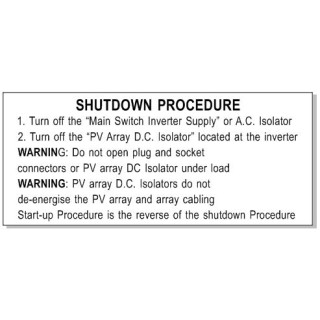 140x60mm Basic Shutdown Prodedure A