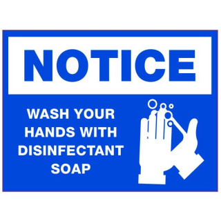 NOTICE: Bar Soap Sign 200 x 150mm