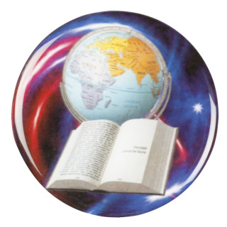 Globe with book