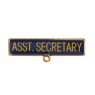 Assistant Secretary Name Bar Blue w/Loop