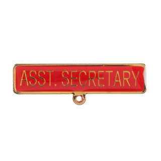 Assistant Secretary Name Bar Red w/Loop