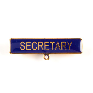 Secretary Name Bar Blue w/Loop