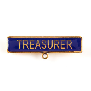 Treasurer Name Bar Blue w/Loop