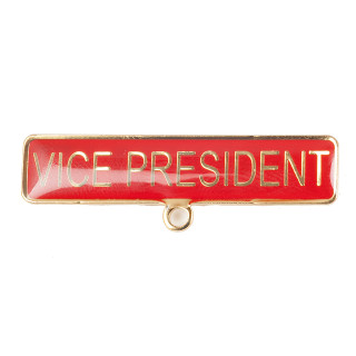 Vice President Name Bar Red w/Loop