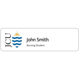 JCU badge 75x25mm, doming and magnet fitting - EXTRA BADGE REQUIRED - add to current order