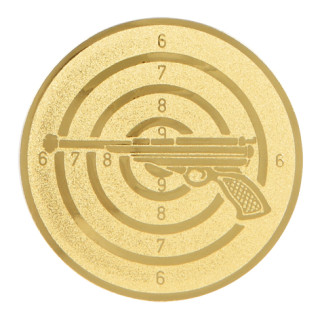 Shooting pistol target gold metal