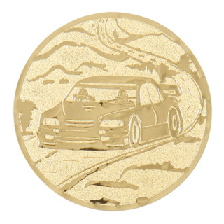 Rally car gold metal