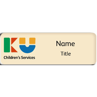 KU Badge 75x25mm with magnet fitting