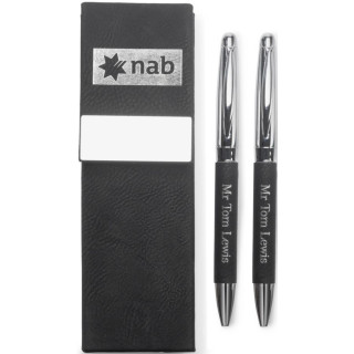 Leather Case Set with 2 Pens from $34.80