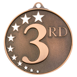52mm 3D Star Third Medal From $5.30