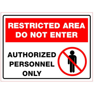 Tri Layer Restricted Sign 200 x 150mm