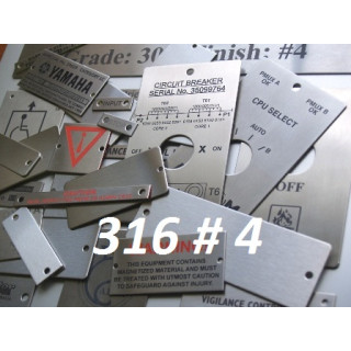 Stainless Steel ID Plates  "316#4-Grade"