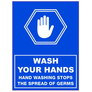 Wash Your Hands Sign 150 x 200mm
